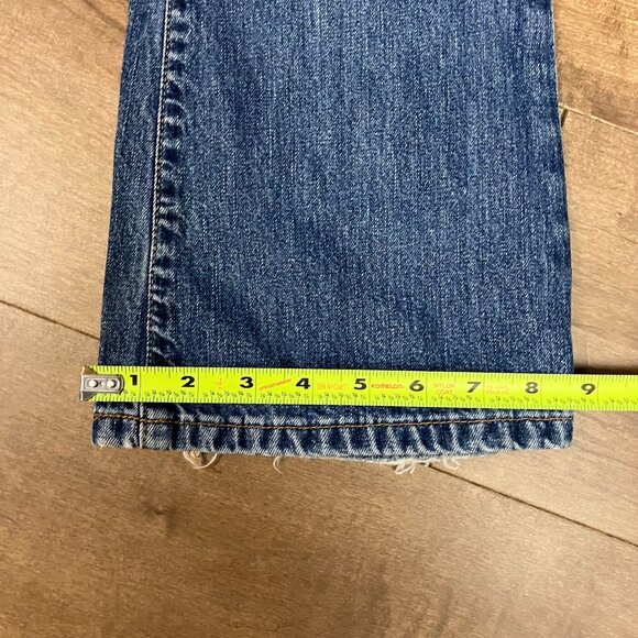 Vintage Y2K Abercrombie & Fitch 1892 Women’s Jeans 26x32 Blue Button Fly Flare - Picture 10 of 12